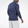 Reebok Crew Print Sports Indoor Fitness Training Thick Sweatshirt Men sweatshirt Navy-Blue GR1656