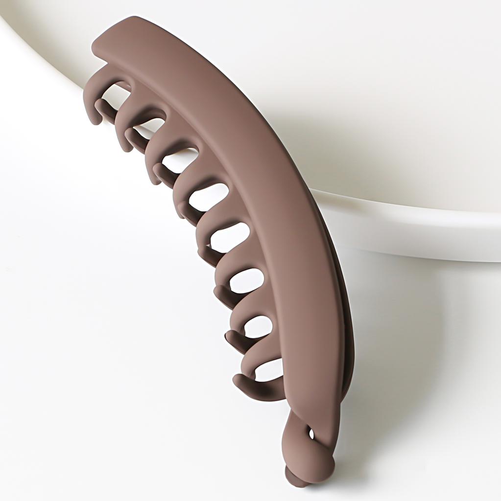 Fashion Banana Hair Clip for Women Korean Simple Gentle Solid Color Hairclaw Frosted Large Hair Claw Pea Clip Hair Accessories