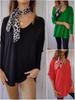 Women's Long Sleeve V-Neck Knitwear: European & American Style Loose Fit Solid Pullover Top