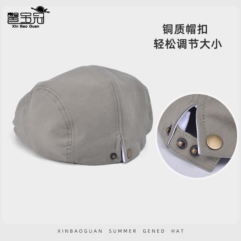 British Retro Forward Hat Men's and Women's Outdoor Leisure Versatile Duck Tongue Sunshade Sun Protection Hat Literary Painter Beret