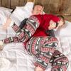 Cozy Christmas Family Matching Pajamas Set Deer Print Long Sleeve Winter Outfit