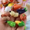 5pcs Simulated Fruit Resin Ornaments Mini Food Vegetables Fingertip Mini Handicraft DIY Hair Clips Phone Case Resin Accessories