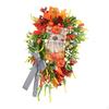 Fall Wreaths for Front Door Wreath Floral with Leaves Wall Decor Hanging Autumn Garland