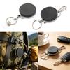 Retractable ID Badge Holder With Keychain Carabiner Clip Heavy Duty Badge Reel