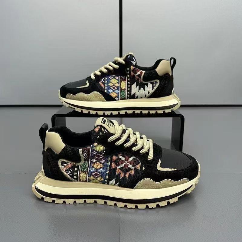 Sneakers New casual Forrest Gump shoes Parquet color Low top leather sports student dad shoes