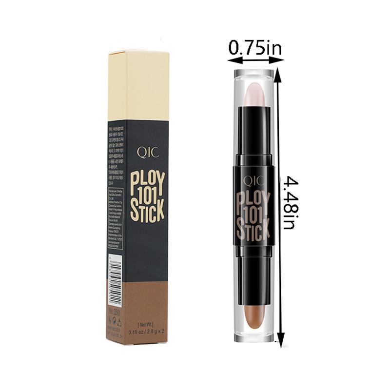 Dual-Head Concealer and Contouring Stick with Highlighter and Shade for Nose Contouring and V-Face Makeup