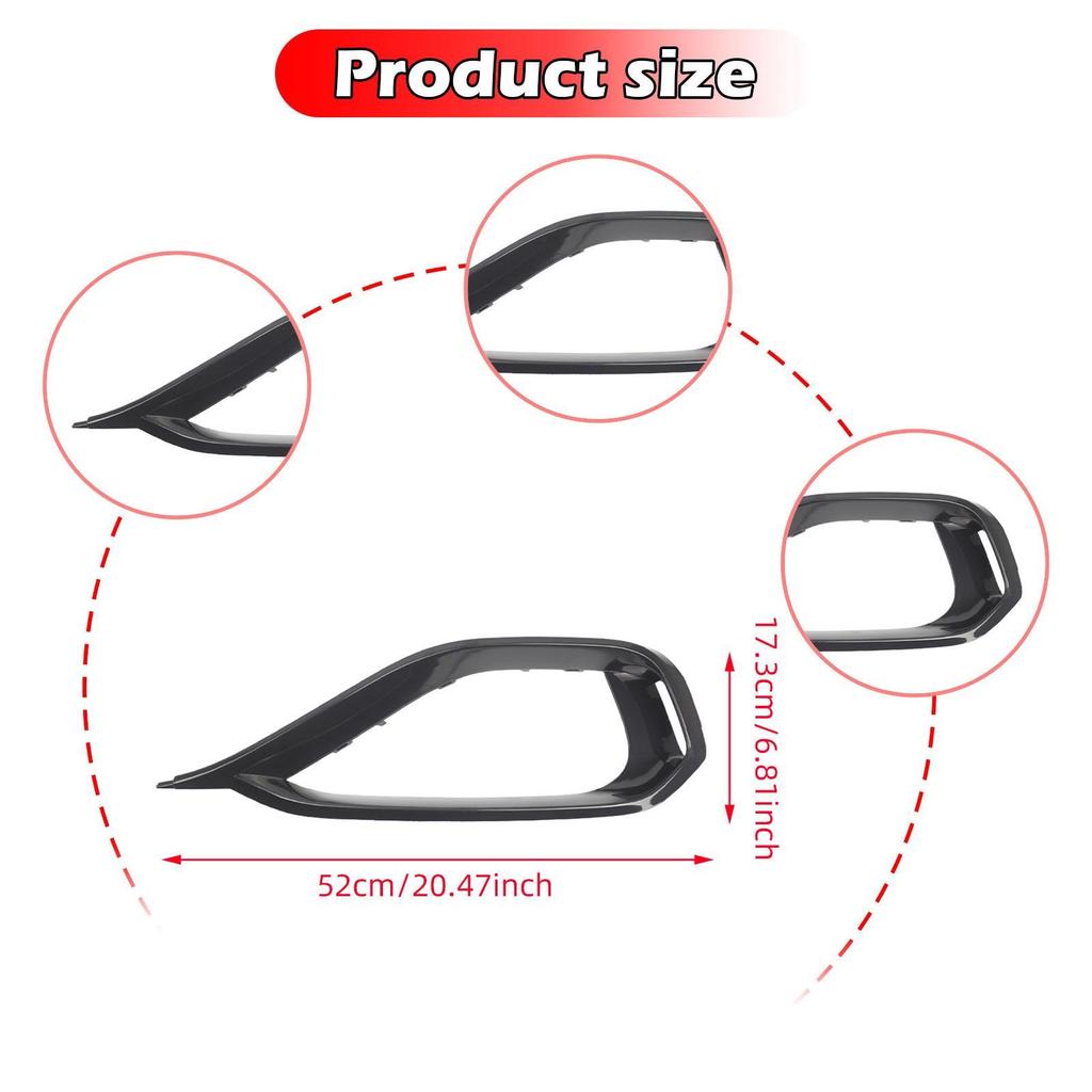 Fog Light Grilles Accessories Easy Installation Directly Replace Light Covers for BMW 4 Series 430i 2014-2020 435i 440i