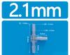 Plastic PP/PE  Equal Diameter Tee T-shaped Variable Diameter Connector Plastic Connector Pagoda Tee Hose Barb  Connector