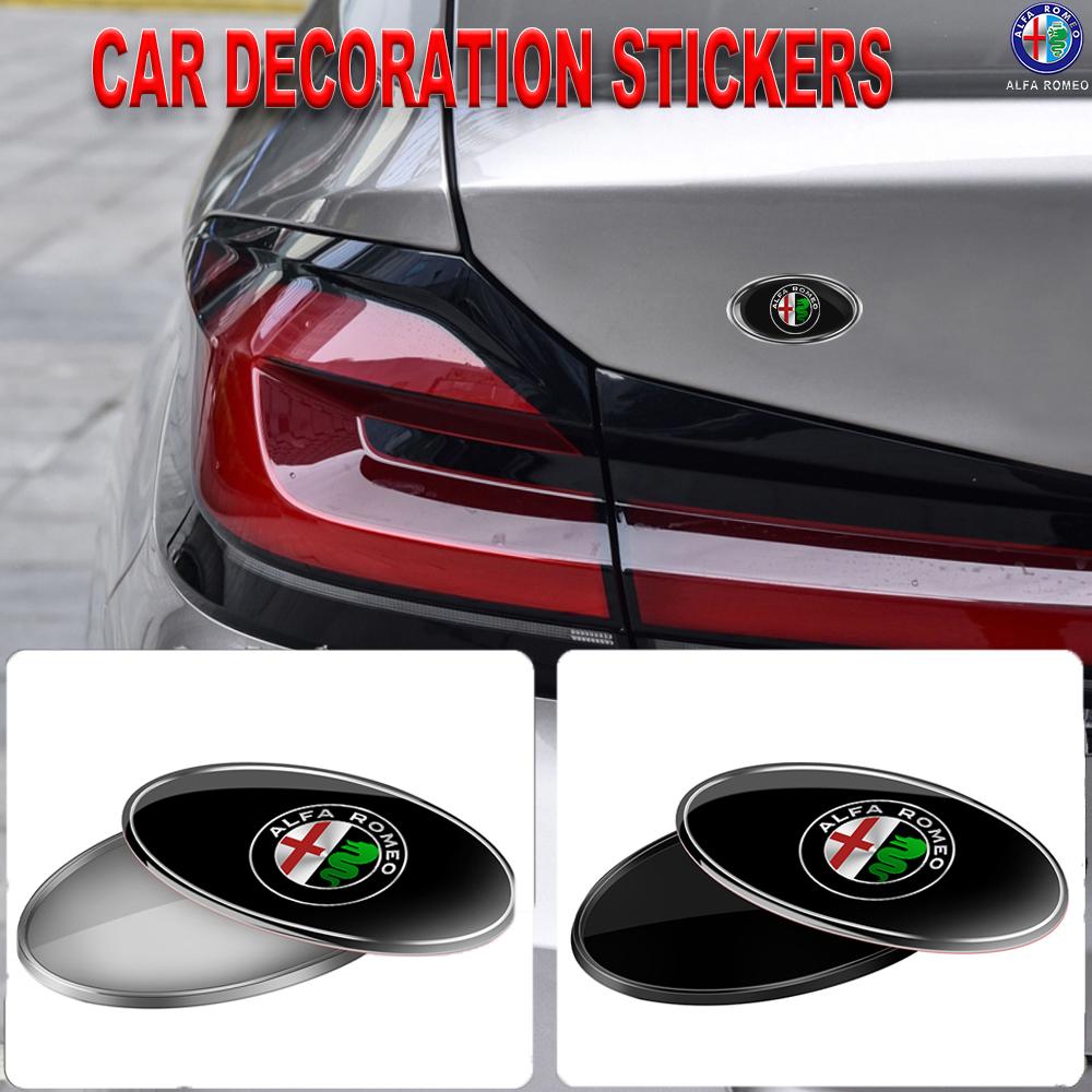 2026 Hot Sticker For Alfa Romeo 147 156 159 Stelvio Sportiva GT Mito TZ3 166 3D ABS Aluminium Car Emblem Body Rear Trunk Sticker