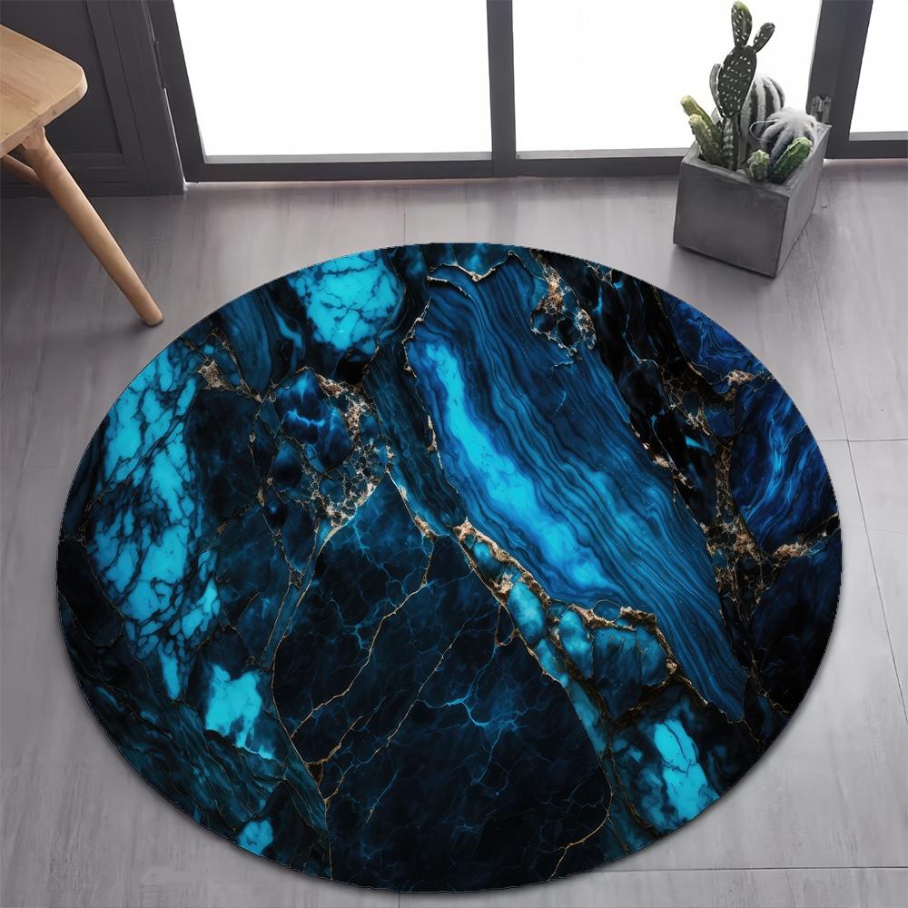 New Style Luxurious Marble Colour White Gold Round Carpet Rug for Bedroom Living Room Decoration,pet Decor Floor Mat