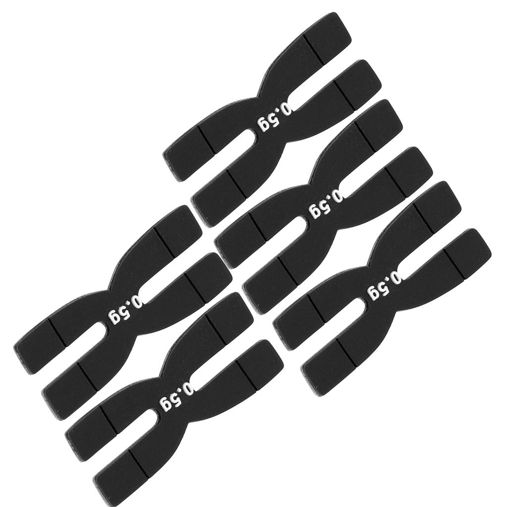 POWERTI 5 ks 0,5 g Tenisová Badmintonová Raketa Balanční Pásky Silikonové Závaží Pásky BarČerná