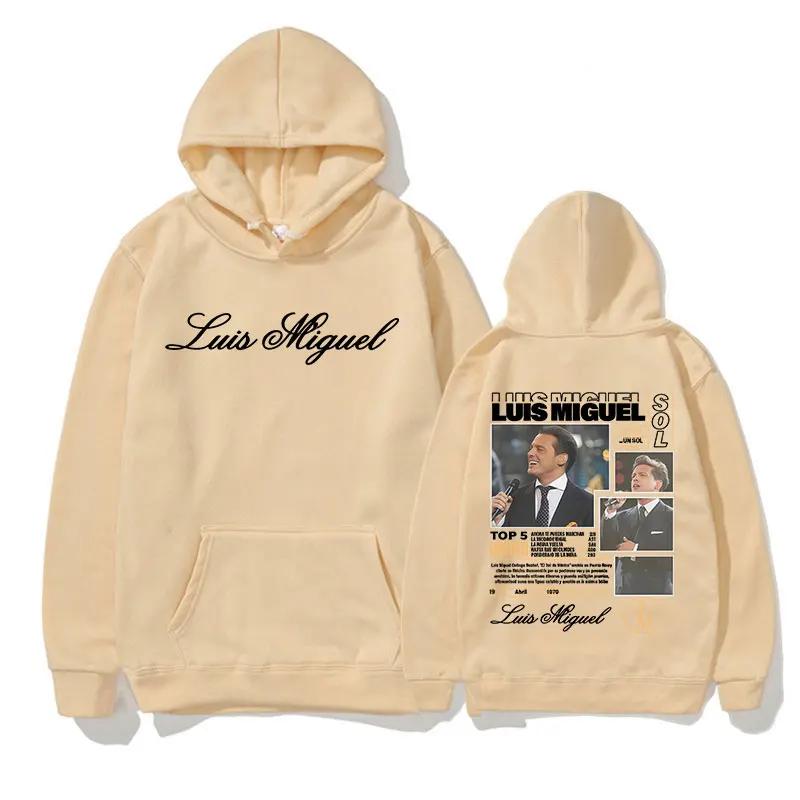 Rapper Luis Miguel Tour 2025 Album Graphics Hoody Men's Clothing Fashion Oversized Sweatshirt Casual High Quality Fleece Hoodies
