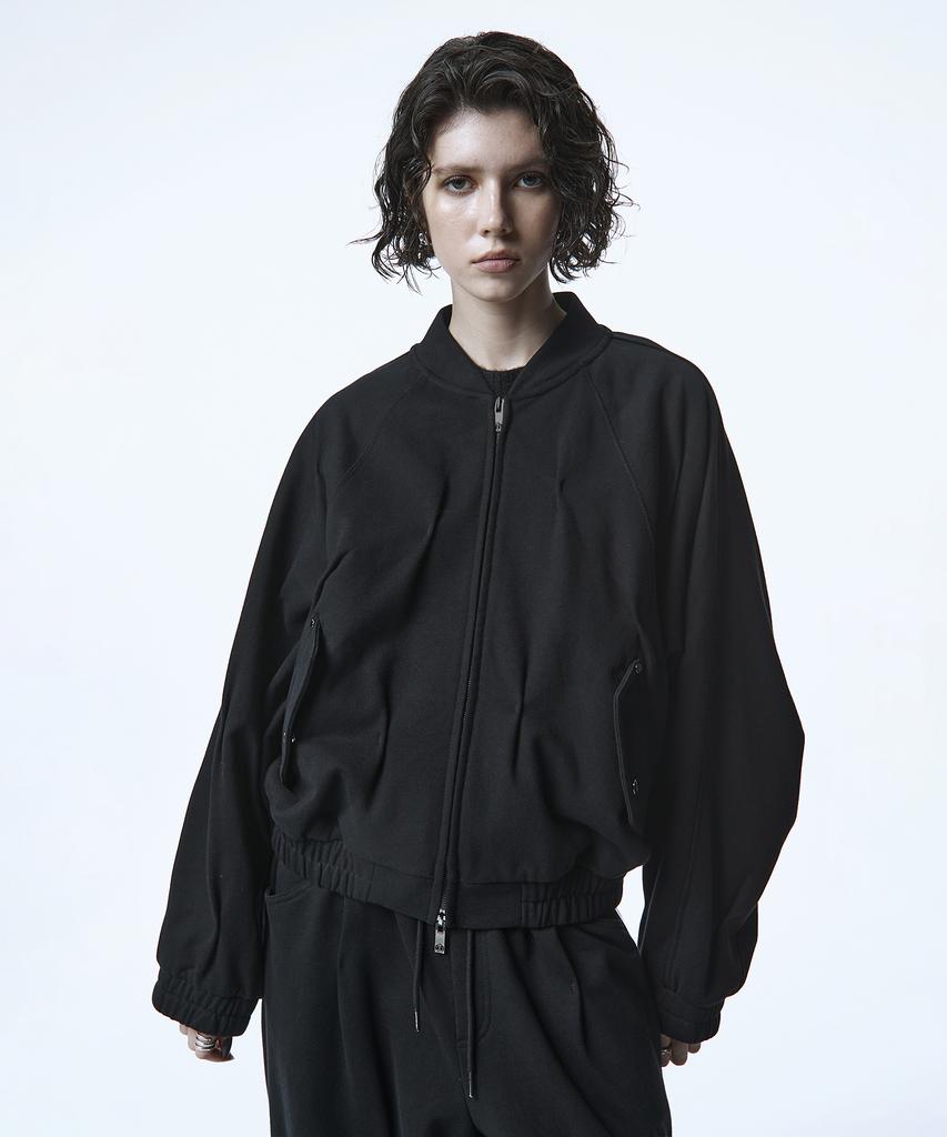 Treemingbird Bar-Tack Set-Up Sweat Jumper [ Black ]