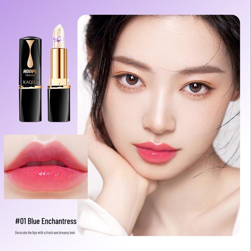 

Увлажняющая губная помада, меняющая цвет: Водостойкая, термочувствительная, противотрещинная желейная формула 1#