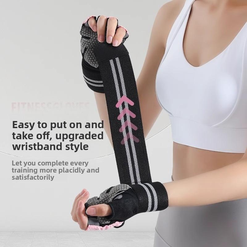 Exercise Training Wrist Guard Anti-slip Cycling Half-finger Gloves Protection Against Calluses and Sprains Fitness Gloves