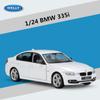WELLY 1/24 BMW 335i Alloy Miniature Car Model Diecast Metal Scale Model Car Diecast Metal Static Collection Children Toy Car
