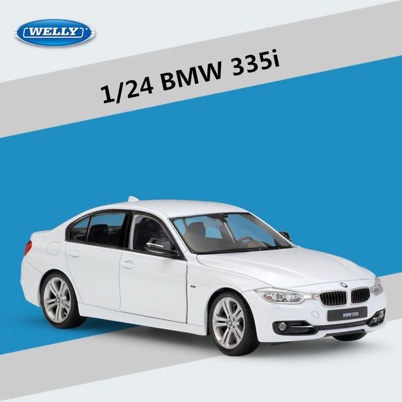 WELLY 1/24 BMW 335i Alloy Miniature Car Model Diecast Metal Scale Model Car Diecast Metal Static Collection Children Toy Car