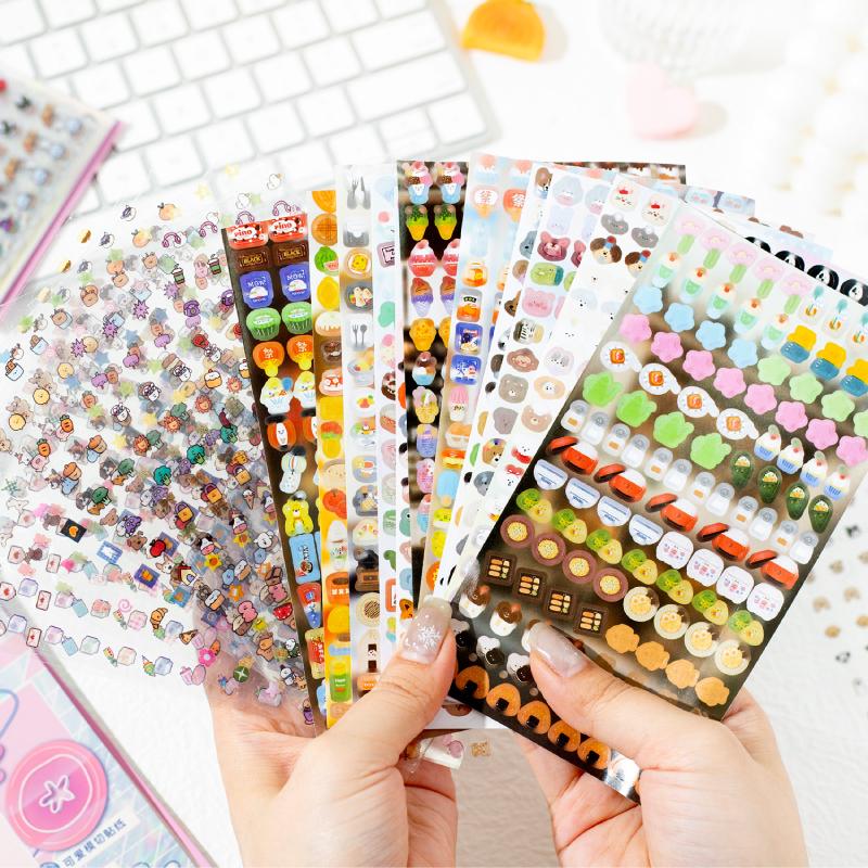 24Sheets/Book Sticker Book Kawill Party Loose-Leaf Handbook Stationery DIY Handmade & Scrapbook Diary Decorative Sticker Book
