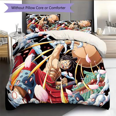 Cartoon Pattern Bedding Quilt Set Quilt Cover Pillowcase Home Decoration Birthday Gift (1 * Duvet Cover + 2 * Pillowcase, Without Core)