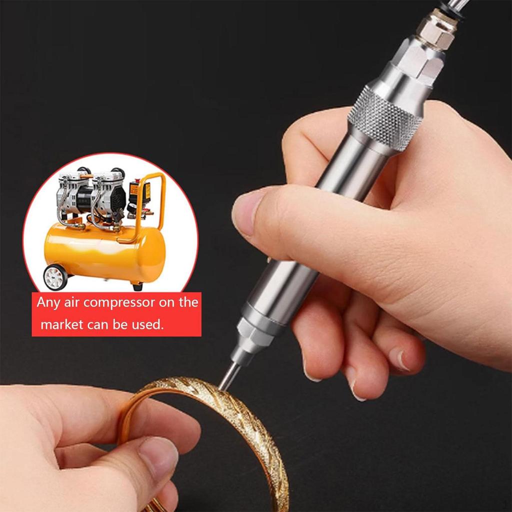 Pneumatic Jewelry Sanding Pen Metal Textu Machine for Craft Stations, ,