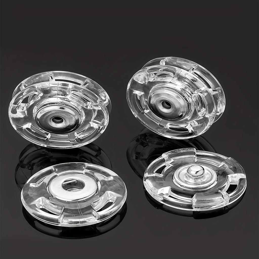 5/10piars Transparent Fastener-23mm DIY Invisible Snap Fastener Round Snap Button Acrylic Press Stud Sewing Accessories