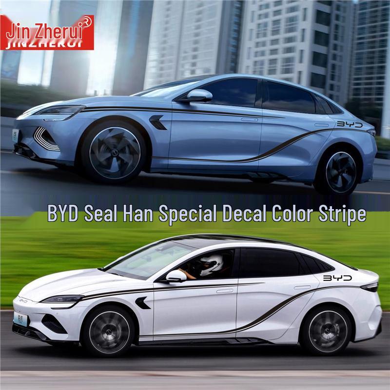 Samolepky na auto BYD Seal: Přizpůsobte si své Han EV DMI sportovními, personalizovanými nálepkami na karoserii.