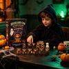 Halloween-Schmuckset Schottische Hochlandkuh Adventskalender, 24-Tage Countdown-Box Geschenk mit 24 Stück Figuren, Gruselige Dekorationen für Kinder