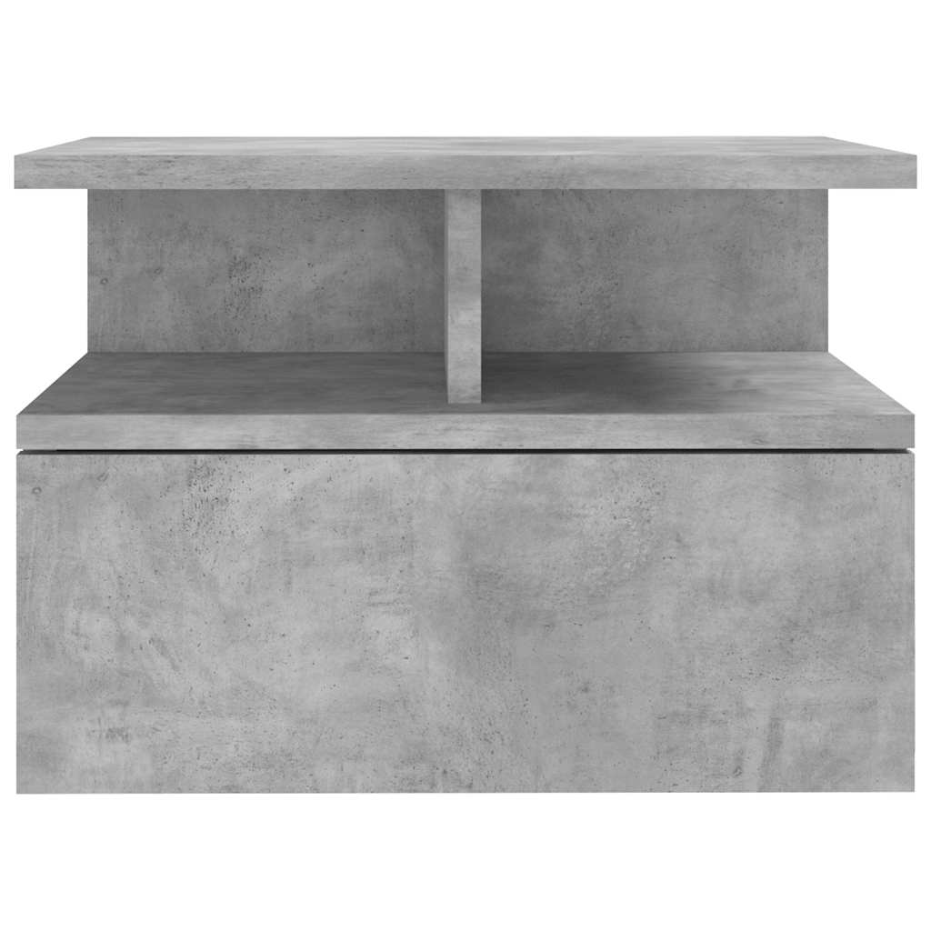 Hanging Nightstand Concrete Gray 40x31x27 cm Wood Based Material