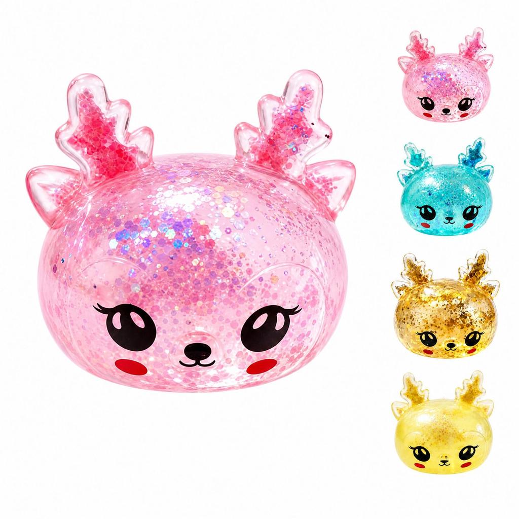 Christmas Toy with Glitter, Slow Rising Toy, Maltose- for Holiday Gifts