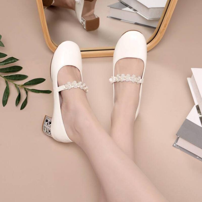 Neue Mädchen Einzelschuhe Schnalle Britische Studentenschuhe Vier Jahreszeiten Weiche Sohle Prinzessinnenschuhe Rindflechse Weiche Sohle Mädchen Kinder Lederschuhe