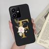 Flower Letters Case For Vivo Y22 2022 Y22S Matte Silicon Soft TPU Back Phone Cover For VivoY22 Y 22 22S Case Funda Bumper Shell