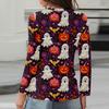 Langarmshirts Für Damen Niedliche Halloween-Print Grafik-T-Shirts Blusen Lässig Große Größen Basis-Oberteile Pullover