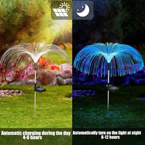 Solar LED Jellyfish Lights Outdoor Garden Decor Lawn Light 7 Color Change Waterproof Patio Yard Pathway Decor Solar Flowers Lamp