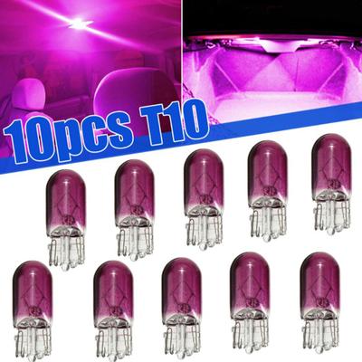 10 Adet Mor T10 W5W Kama İç Araba 12V Gösterge Paneli Gösterge Lambası Araba Stil Aksesuarları İçin