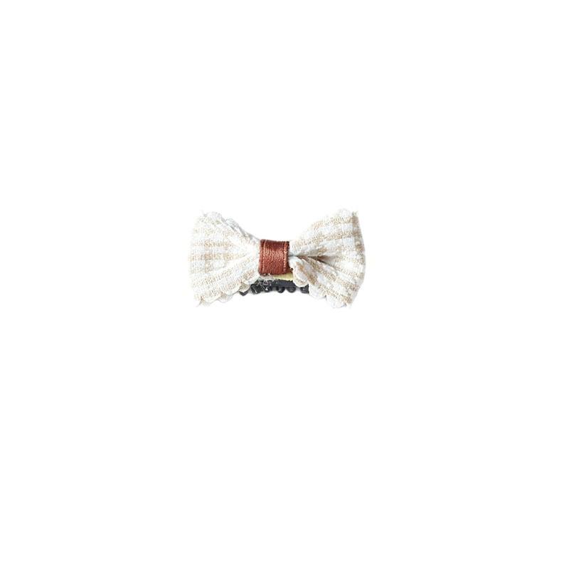 Korean Style Bowknot Plaid Baby Hair Clips - Cute Fabric Hairpins for Children