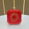 Mini Womens Evening Clutch With Glittering Water Drilled Embellishments For Party And Dinner Events