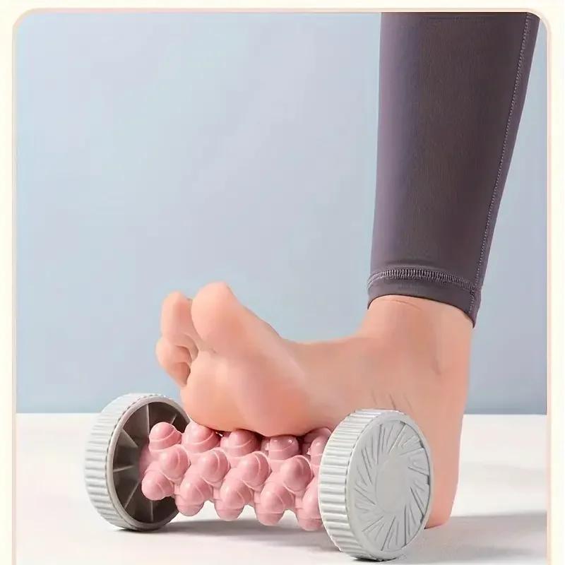 Foot Massager Roller Yoga Massage Plantar Fascia Roller Fitness Muscle Relaxation Rolling Stick Plastic Manual Foot Massager