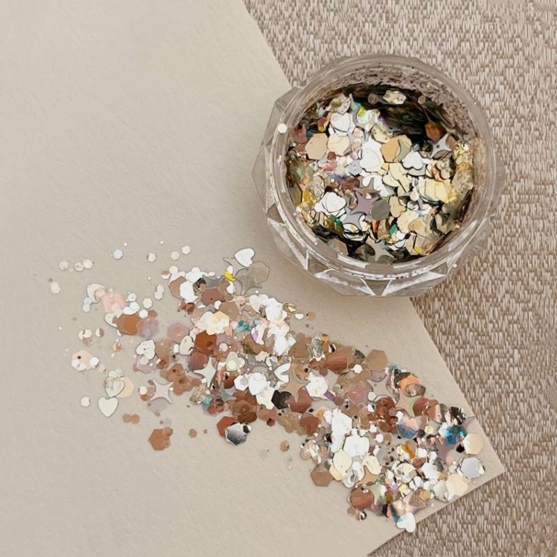 Séquins Colorés pour Ongles Multi-styles Fragments Super Scintillants Poudre pour Ongles Décorations pour la Création d'Ornements de Manucure DIY