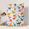 1Pc Colorful Dinosaur Party Blanket Soft And Comfortable Casual Warm Camping Travel Christmas Halloween Xmas Gift M924594