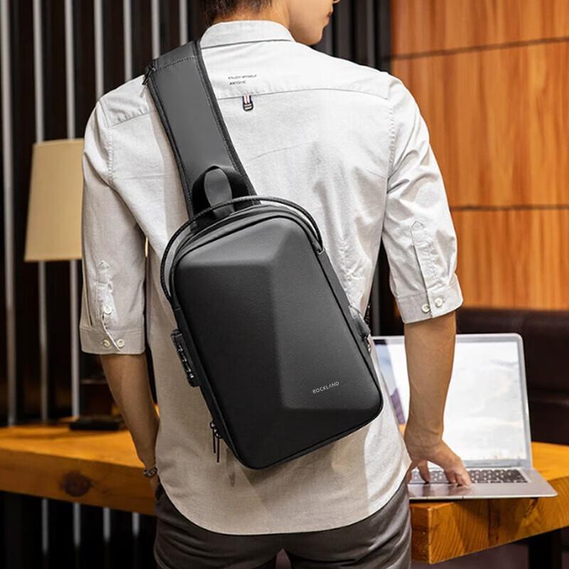 Мужская противоугонная жесткая сумка-кроссбоди Rockland