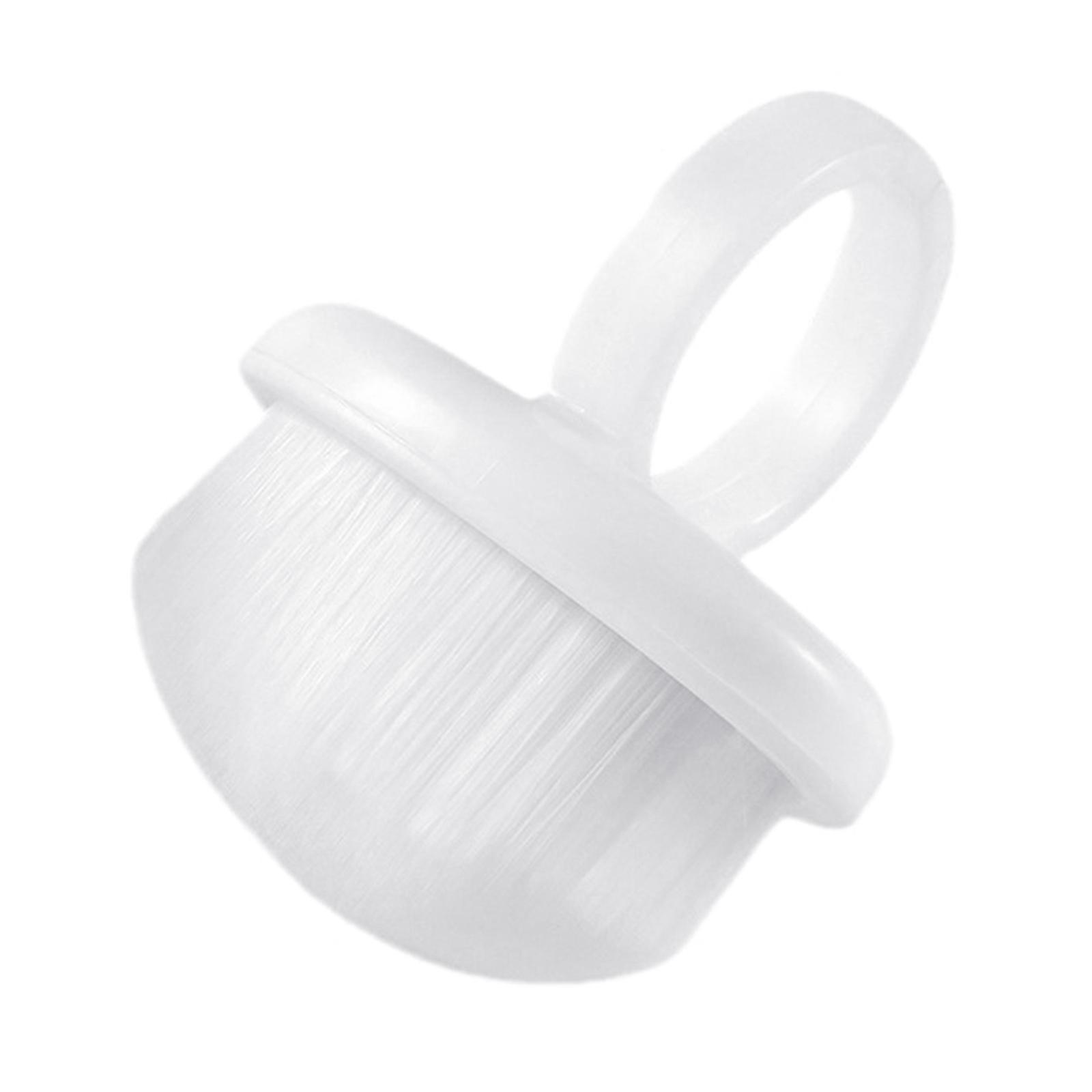 

Щітка для видалення пилу з нігтів у формі кілець, інструмент для видалення пилу та пудри з нігтів, щітка для очищення нігтів від пилу білий