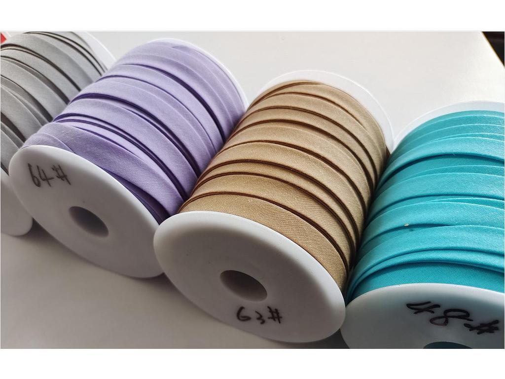 Red Double Fold Bias Binding Tape - No-Iron Polyester Cotton for DIY Cheongsam, 1.2" Width