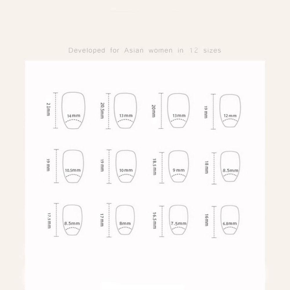 Short Ballerina False Nails Lovely Stars Nail Tips New Press On Nails DIY