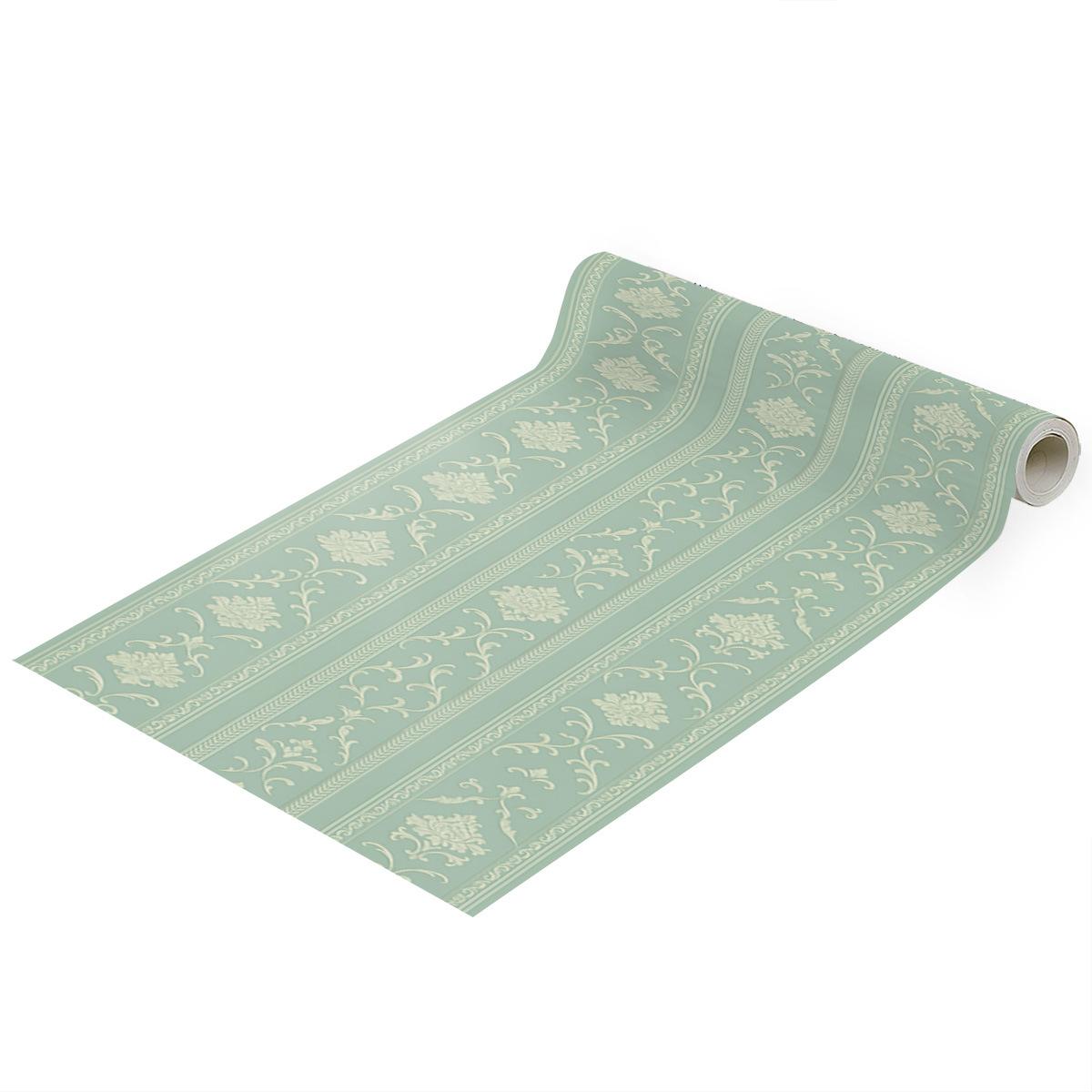 

Green Vinyl Damask Wallpaper Peel and Stick Floral Self Adhesive Wallpapers for Bedroom Home Wall Decoration Wallcoverings 45x300cm