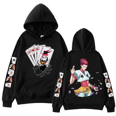 Anime Hunter Hunter Hisoka Bluza z kapturem Harajuku Pulowerowe topy Męska Damska Bluza Prezent dla fanów Jesień Casual Streetwear