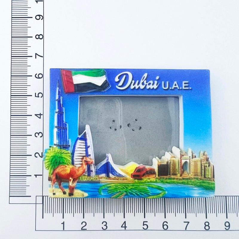 Dubai Travelling Fridge Stickers Photo Frame Burj Khalifa Burj Al Arab Hotel Tourism Souvenirs Fridge Magnets Home Decor