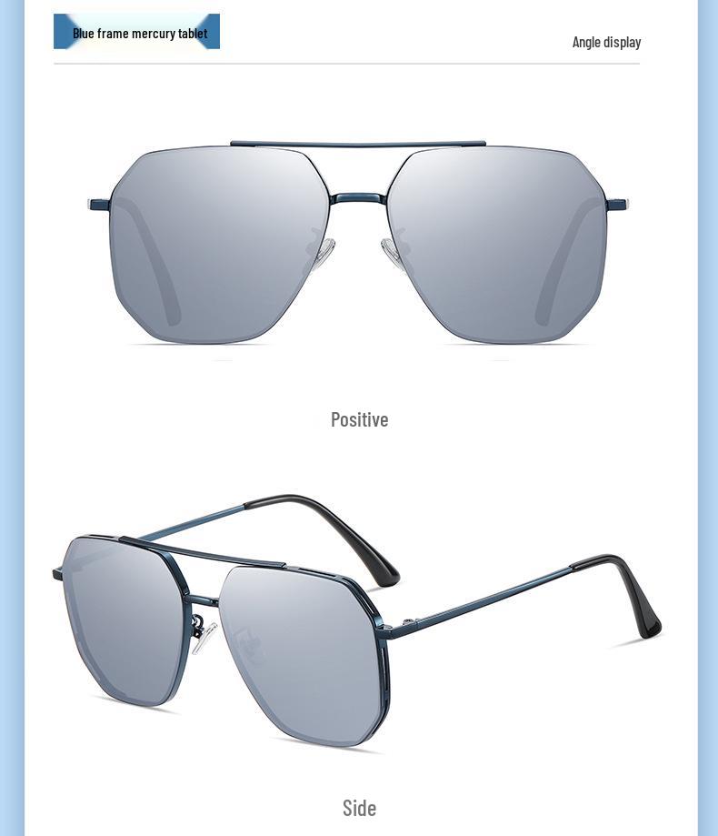 Men's Polarized Nylon Aviator Sunglasses - UV Protection for Driving & Fishing