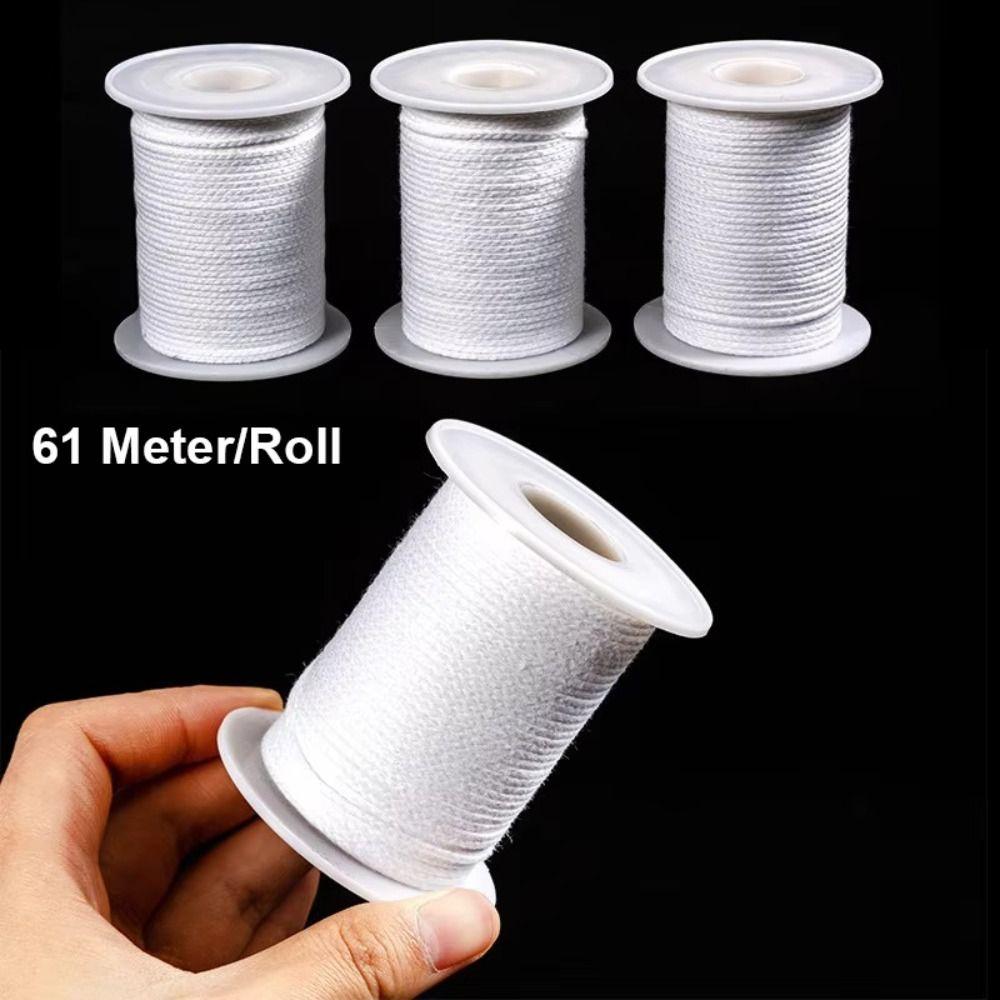 White Cotton Core 61 Meter/Roll Candle Handmade New Candle Core  Household
