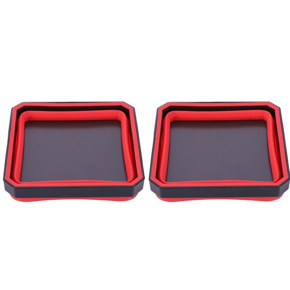 4.53 In Collapsible Magnetic Parts Tray Tools Magnetic Screw Tray Multicolor Parts Storage Box Plumber Carpenters Tool Organizer