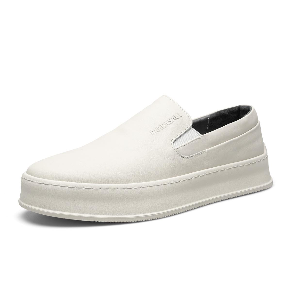 

2025 прямая поставка ленивые туфли мужские на одной педали мужские туфли японские ретро повседневные туфли туфли на платформе кожаные белые туфли 44